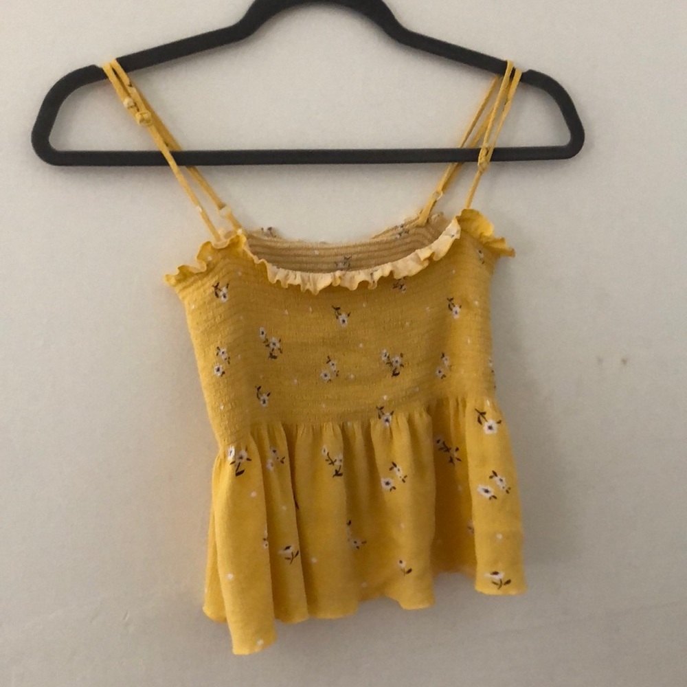 La Hearts yellow floral top